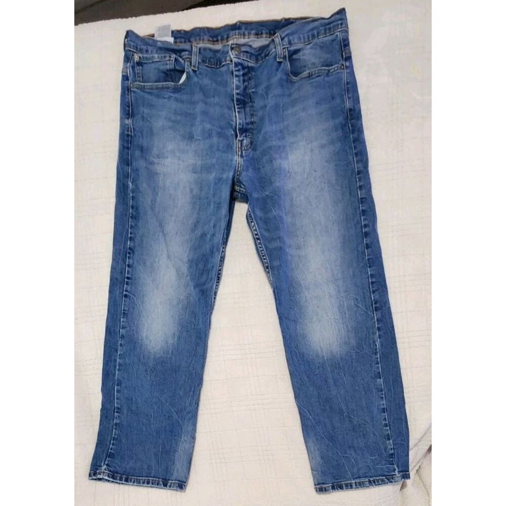 Levis Jeans Mens 38x30 Blue 569 Loose Straight Fit Medium Wash Denim‎ Cotton